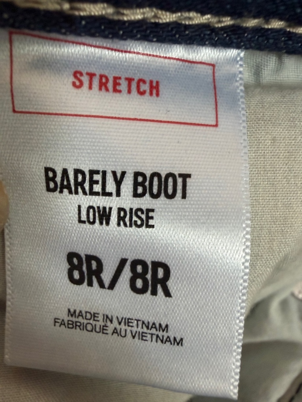 Express Women’s Barely Boot Stretch Jeans in Faded Blue Wash - Picture 5 of 5